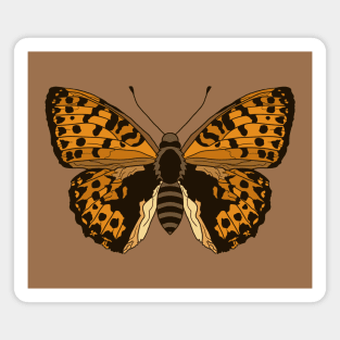 Orange Butterfly Magnet